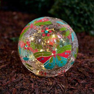Temp-Tations Outdoor 10" Crackled Glass Gazing Ball